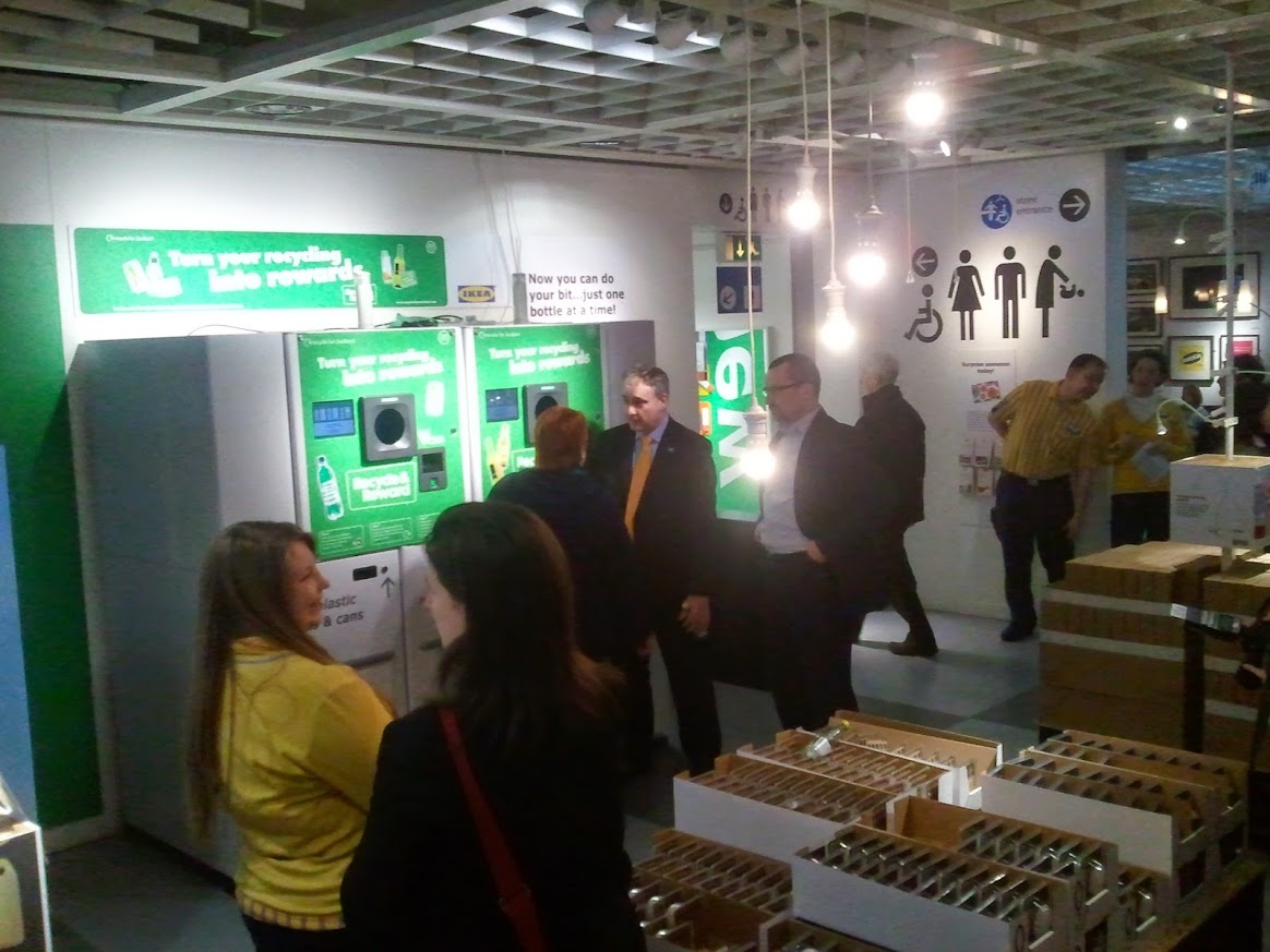 2013 Opening the Zero Waste Scotland Reverse Vending pilot at IKEA Edinburgh