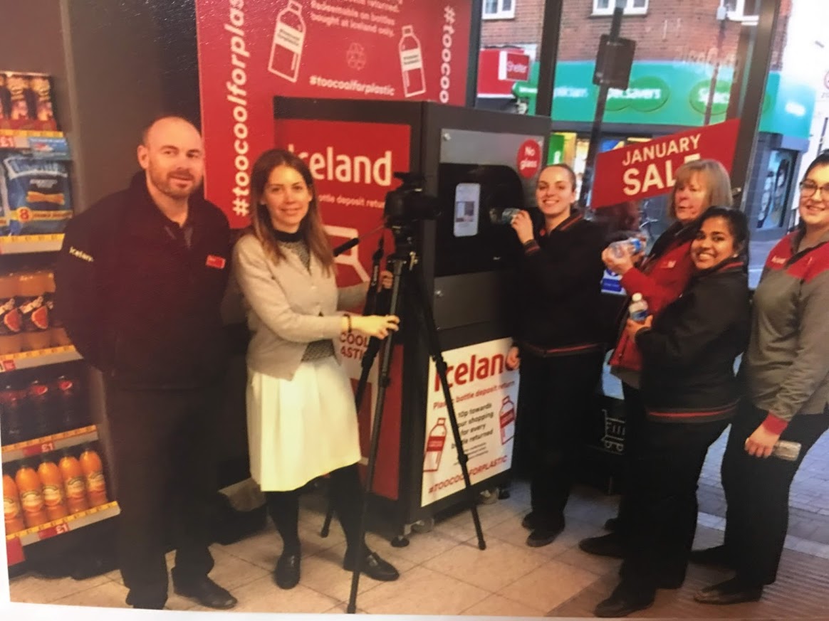 TV News Crew at Iceland Foods Store Fulham