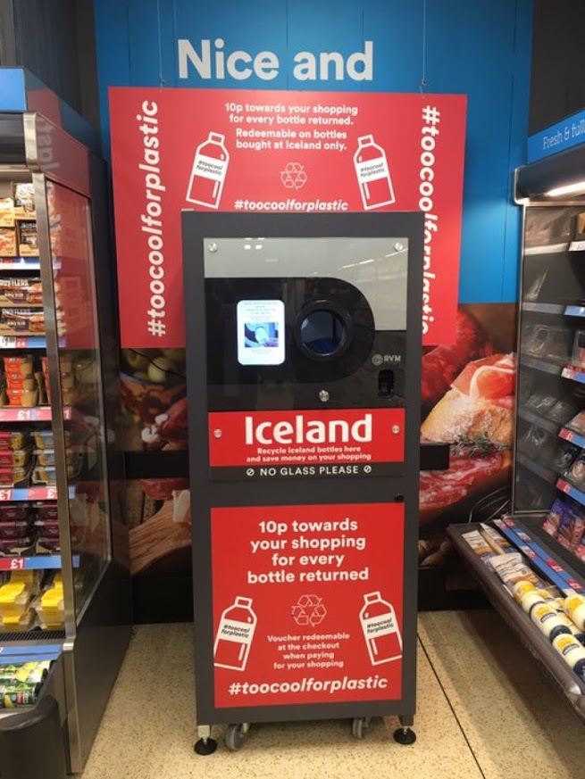 Iceland Foods First Reverse Vending in store in Scotland