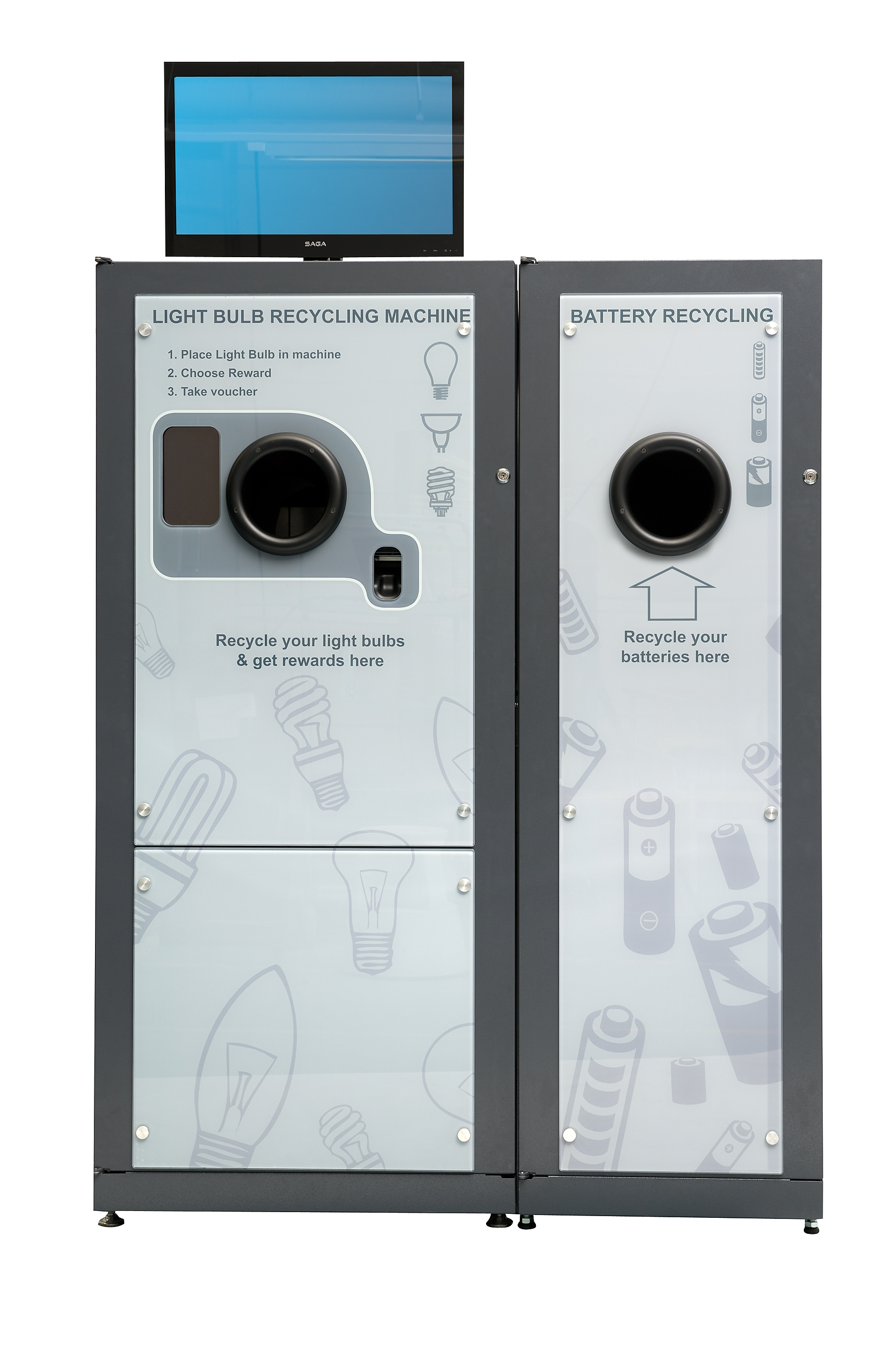 The reVend Light Bulb Recycling Reverse Vending machine