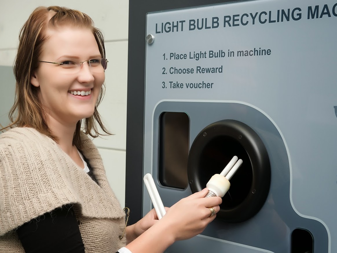 reVend Light Bulb Recycling Reverse Vending Machine