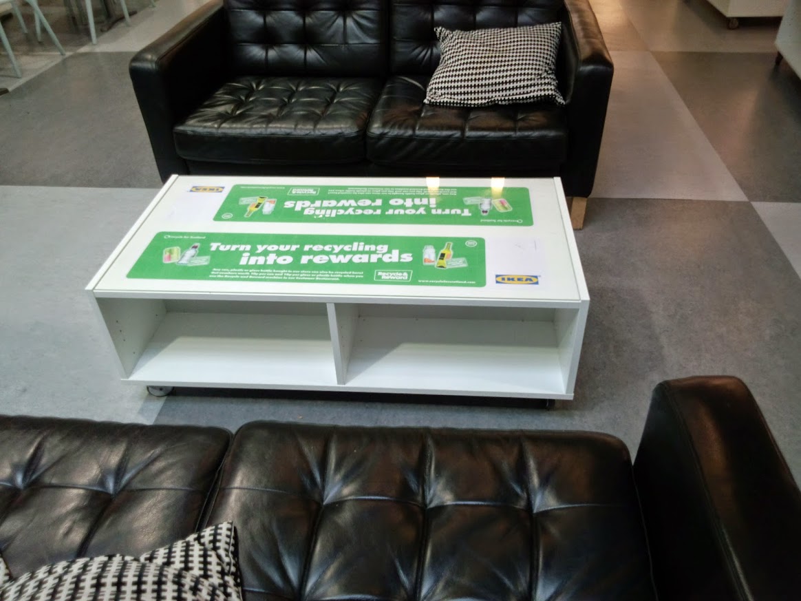 2013 Zero Waste Scotland funded Recycle and Reward Deposit Return pilot at IKEA