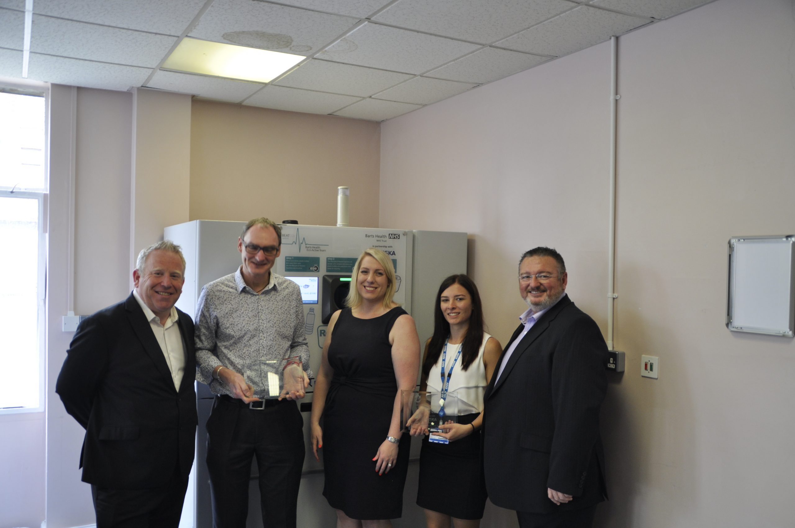 Barts NHS Trust Reverse Vending Award First NHS Trust Hospital in the UK to install a Reverse Vending Machine